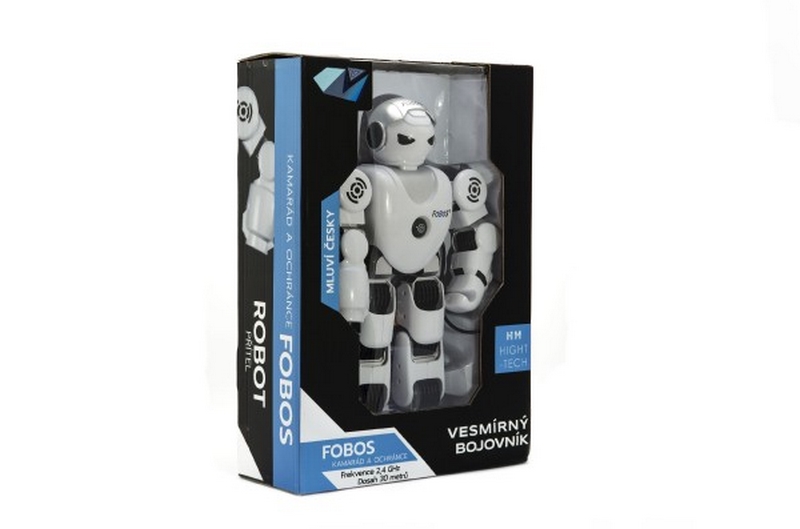 Robot RC FOBOS Bojovník chodící plast 40cm na baterie a USB připojení