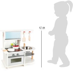 Petit pied de cuisine en bois gracieux
