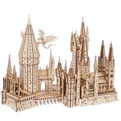 Ugears Puzzle mecanic 3D din lemn Castelul Hogwarts, Harry Potter