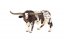 Longhorn bull Texas cattle zooted plastic 15cm w torbie