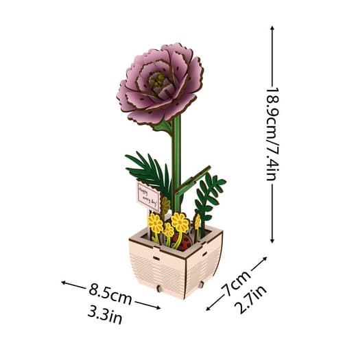 2Kids Toys Dřevěná skládačka Pivoňka