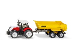 SIKU Blister 1132 – Traktor Steyr so sklopným prívesom Krampe