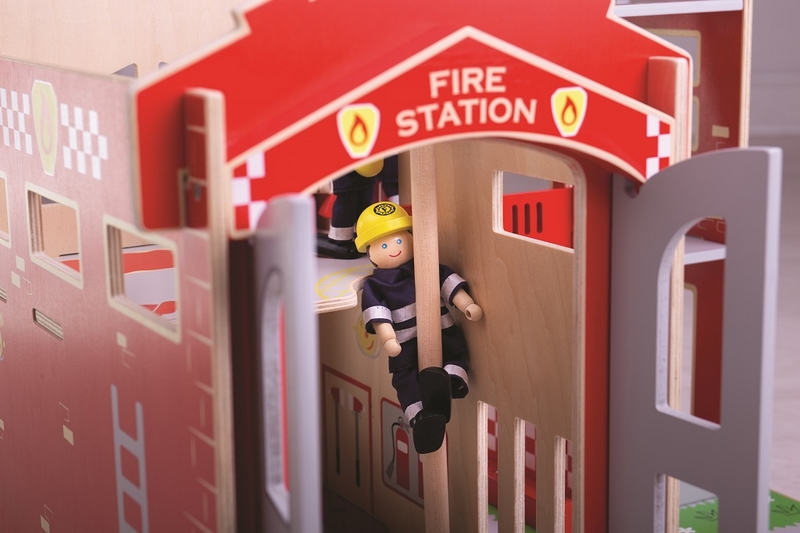 Bigjigs Toys Caserne de pompiers