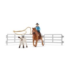 Schleich® FARM WORLD 42577 Cowboy móka fával