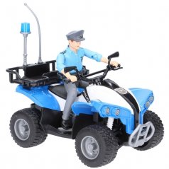 BWORLD 63010 Motocicletă de poliție quad cu figurină de polițist