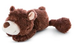 NICI ours brun en peluche couché, 20 cm (éco-vert)