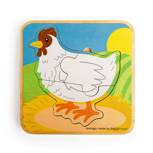 Bigjigs Toys Puzzle Le cycle de vie d'une poule