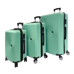 Bavy Cestovní kufr skořepinový Circle Light green - set 3 ks