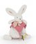 Doudou Set cadou - Iepuraș de pluș cu broască 25 cm roz vechi