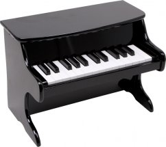 Piano de madera negro premium de pie pequeño