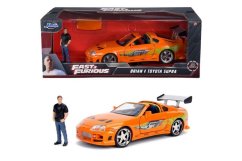 Mașină Fast and Furious 1995 Toyota Supra 1:24 + figurină Brian O'Conner