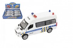 Mașină de poliție 15cm cu lumină cu sunet pe retractabil