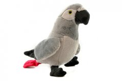Perroquet gris en peluche