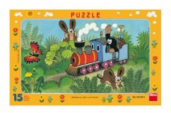 Puzzle Kret i lokomotywa, 15 elementów - Dino