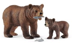 Schleich 42473 Ours Grizzly avec ourson