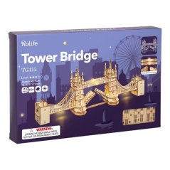 RoboTime Drewniane puzzle 3D Świecący most wieżowy