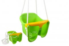 Huśtawka dla niemowląt zielona, plastikowa 30x23x28 cm