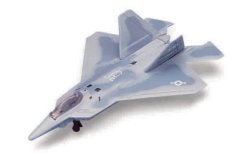 Maisto - Friss fém hátszél - letadla, F-22 Raptor, světle modrá