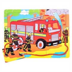 Bigjigs Toys Puzzle di legno dei vigili del fuoco 9 pezzi