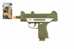 Pistola mitragliatrice in plastica 17,5 cm a batteria con suoni e luci