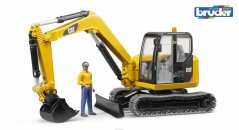 Bruder 2466 CAT mini excavateur avec figurine