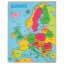 Bigjigs Toys Puzzle de madera Mapa de Europa 25 piezas