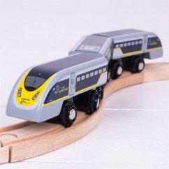 Bigjigs Rail Fast Eurostar E320 + 3 tory
