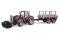 Bruder 2046 Massey Ferguson 7480 s čelním nakladačem a přepravníkem klád