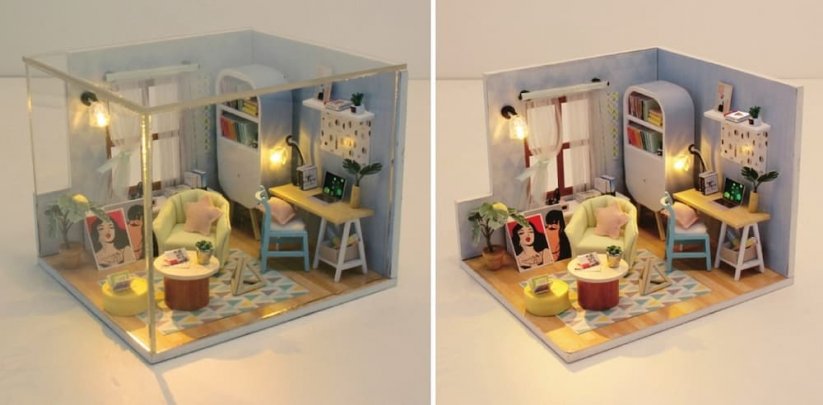 Két gyerek miniatűr ház Hangulatos búvóhely Cink-Cink