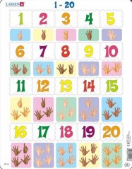 Puzzle Prsty na ruke od 1-20 20 kusov