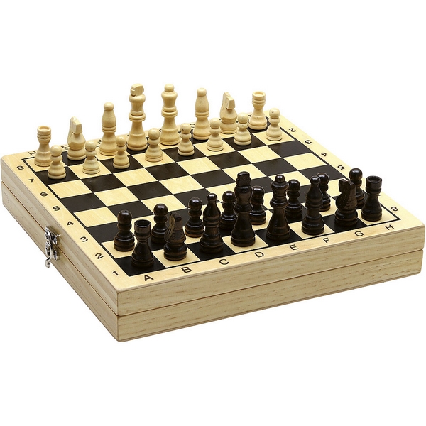 Jeujura Jeu d'échecs et de dames en bois dans la boîte