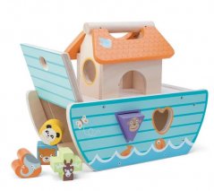 Il furgone giocattolo con il puzzle della piccola arca