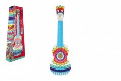 Chitară/ukulele din plastic 55cm cu bețișoare colorate