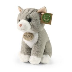 Rappa Pluszowy kot siedzący szary 23 cm SOFT COLLECTION, ECO-FRIENDLY