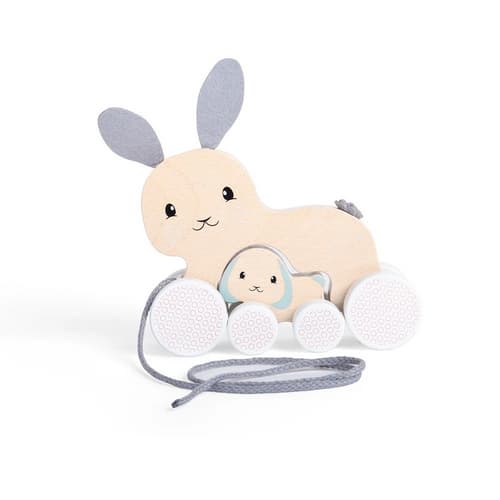Bigjigs Toys Conejito tirador con bebé