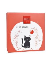 Doudou Coffret cadeau - Premier set de chaussons chat noir 0-6 mois
