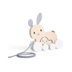 Bigjigs Toys Lapin à tirer avec bébé