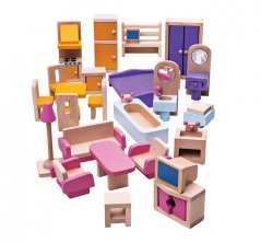 Bigjigs Toys Meubles en bois pour maison de poupée
