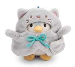NICI plyš MyMochi Tučňák Waddle 8cm v kostýmu kočičky a kačenkou,set dárkové balení 8,5x6,5x10cm