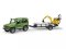 Bruder 2593 LAND ROVER+návěs+mikrobagr JCB+figurka