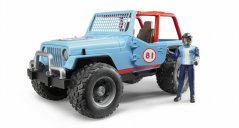 Bruder 2541 Racing Jeep Cross albastru cu racer
