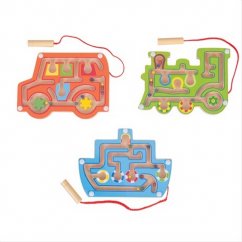 Bigjigs Toys Labirint magnetic din lemn