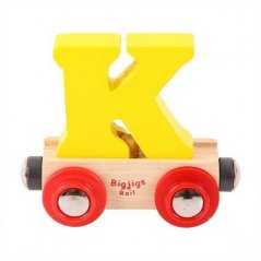Bigjigs Rail Wagon Calea ferată din lemn - litera K