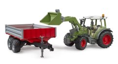 Bruder 2182 Traktor Fendt Vario 211 s čelním nakladačem a sklápěcím přívěsem