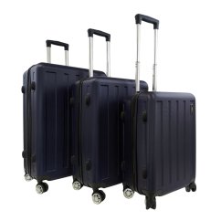 Bavy Valiză de călătorie cu carcasă rigidă Stripes Navy - set de 3 bucăți