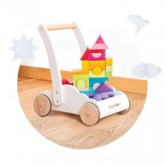 Le Toy Van Petilou Chariot à dés arc-en-ciel