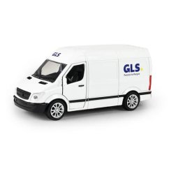 Metalowy samochód GLS z otwieranymi drzwiami 12 cm