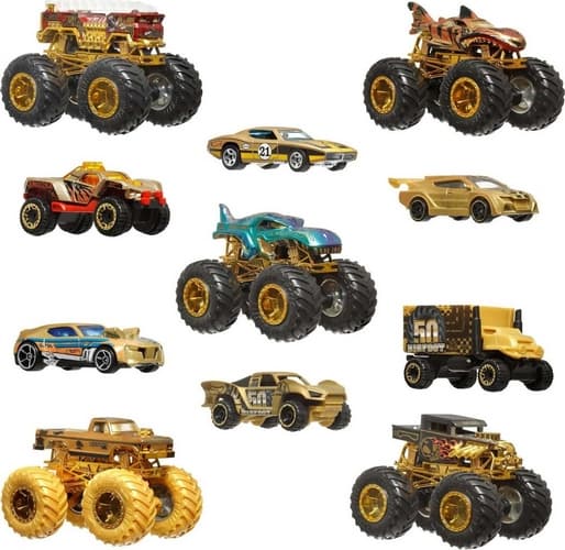 Set angličáků a trucků Hot Wheels 50. výročí