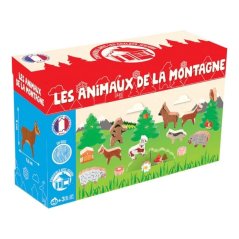 Jeujura Figures en bois d'animaux des montagnes