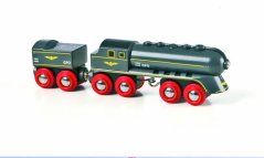 Brio 33697 Rychlý šedý vlak s vagonem